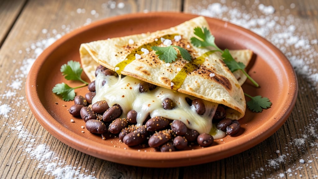 Black Bean Quesarito Recipe: Crispy Tortilla Crowns Over Melted Cheese Lakes