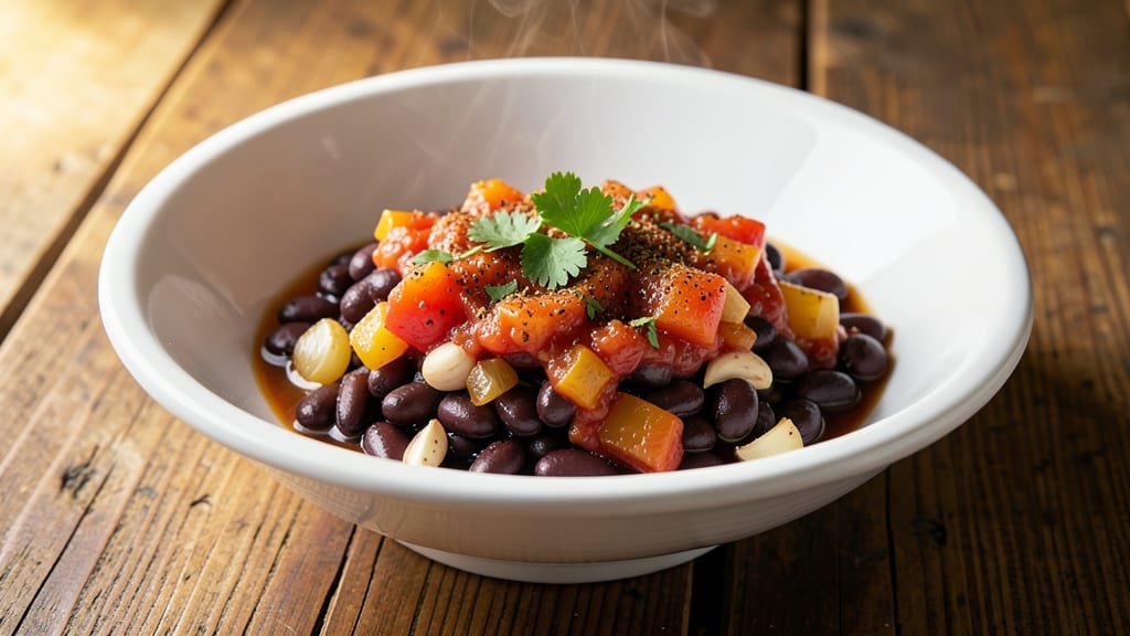 Bush's Black Bean Fiesta Recipe: Layered Fiesta Flavors With Crispy Tortilla Topping