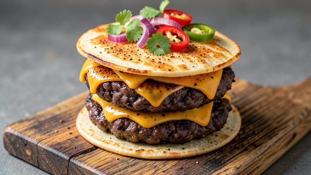 Big Daddy's Black Bean Burgers Recipe: Crispy Tortilla-Crusted, Melty Cheese Rivers