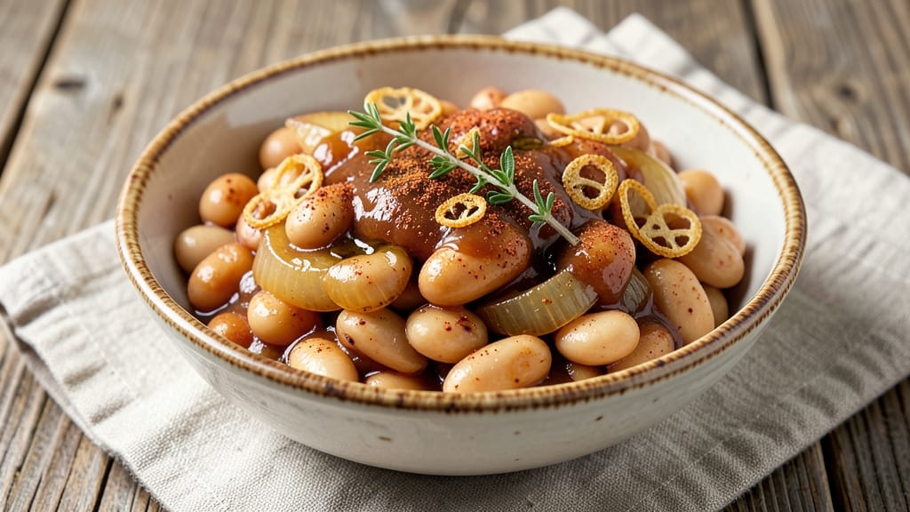 Baked Bean Recipe Using Pinto Beans: Smoky-Sweet Crust Over Melty Cheese Rivers