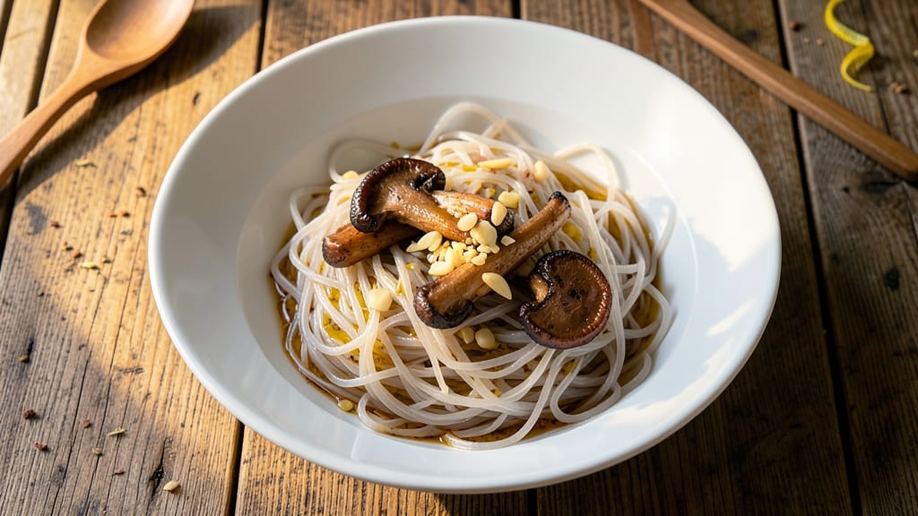 Bean Curd Noodles Recipe: Silky Mushroom Stir-Fry With Umami Depth