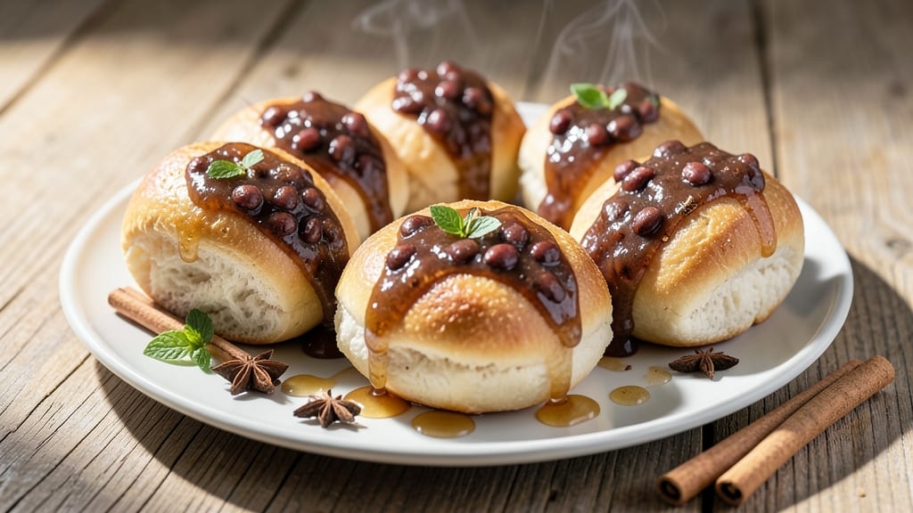 Bean Jam Buns Recipe: Fluffy Rolls Stuffed With Sweet Spiced Filling