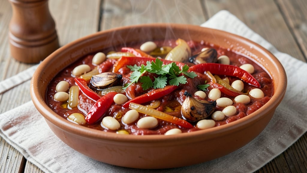 Bean Shakshuka Recipe: Poached Eggs in Spiced Tomato-Bean Sauce