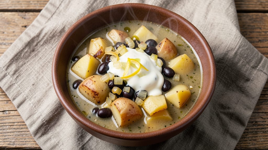 Black Bean and Potato Soup Recipe: Smoky Cumin and Tortilla-Crusted Topping Magic