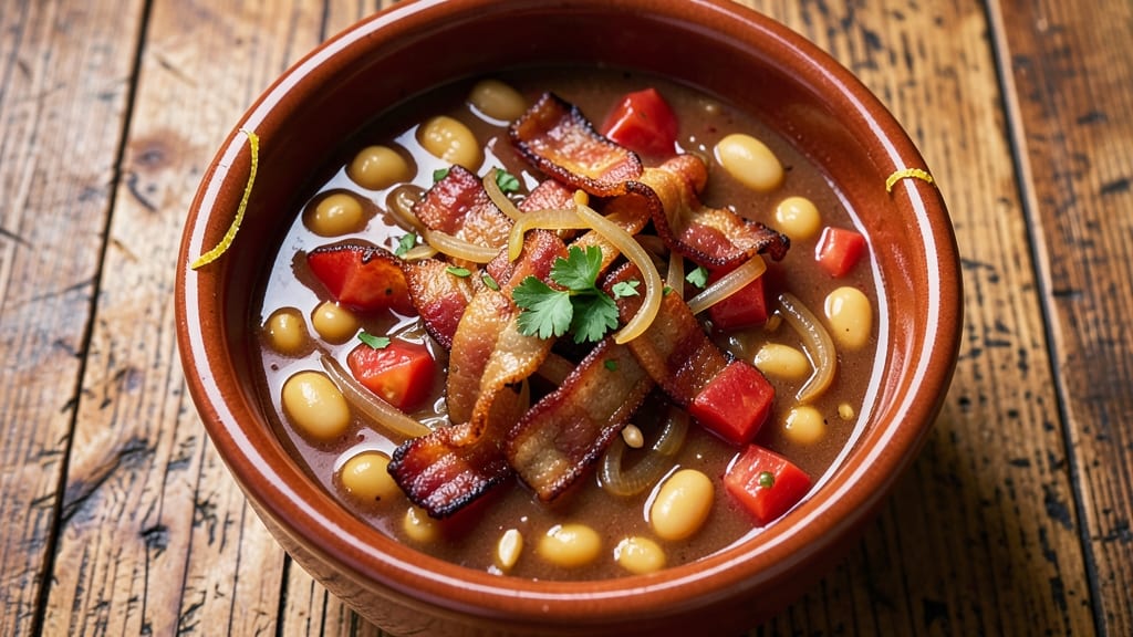 Bean and Bacon Soup Recipe Like Campbell's: Smoky Bacon Crunch and Creamy Bean Bliss