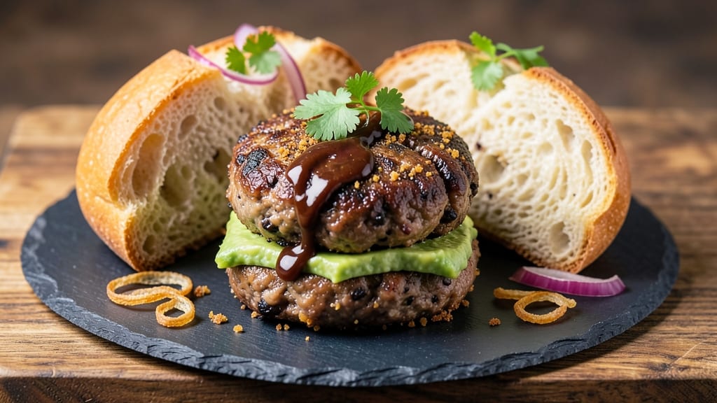 Bobby Flay's Black Bean Burger Recipe: Smoky Cumin Crunch With Melty Cheese Rivers