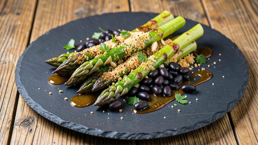 Asparagus Black Bean Recipe: Crispy-Topped Veggie Protein Bowl