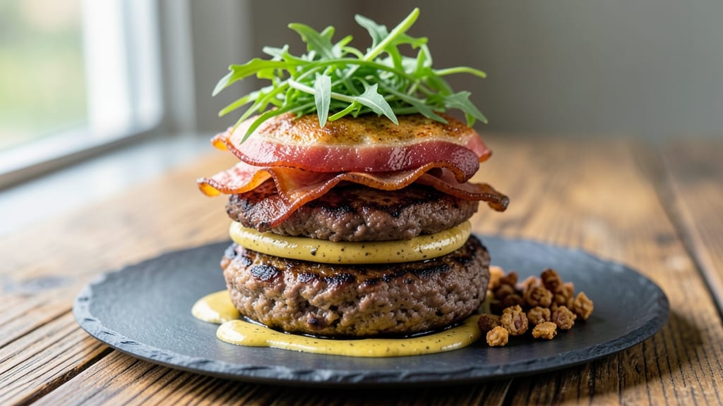 Bean Hamburger Bacon Recipe: Smoky Spiced Crunch With Melty Cheese Streaks