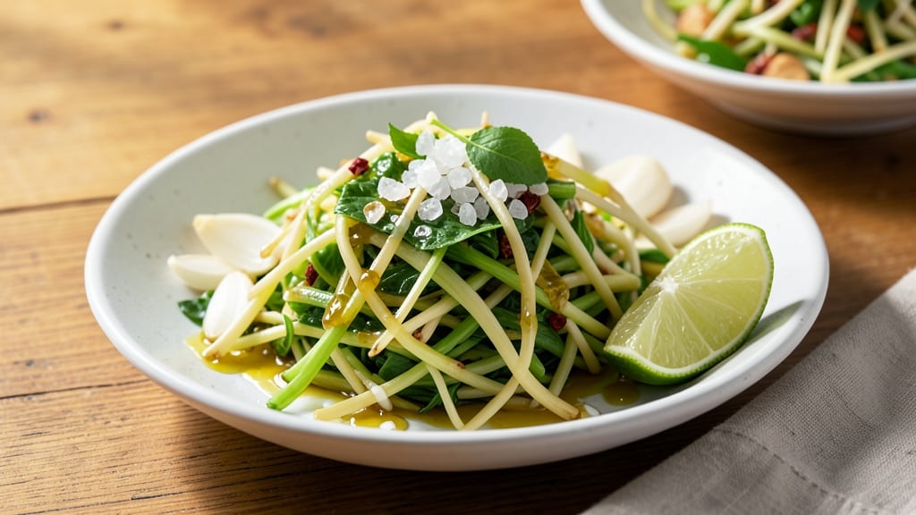 Bean Sprouts Side Dish Recipe: Crunchy Garlic-Lime Vinaigrette Bite