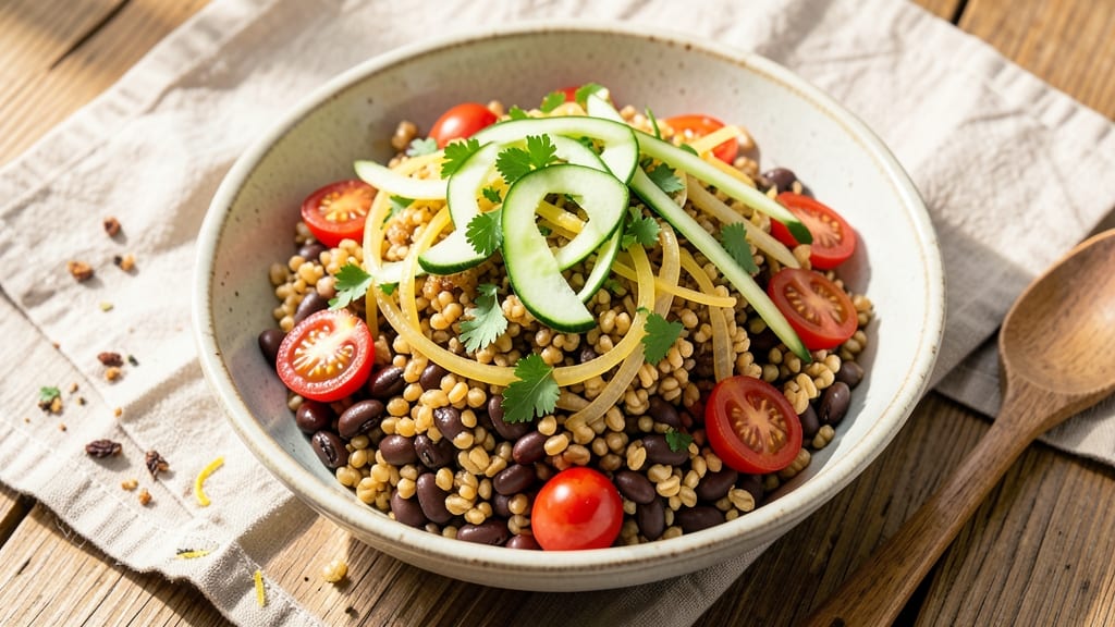 Barley Bean Salad Recipe: Crunchy Pearl Barley and Earthy Bean Harmony