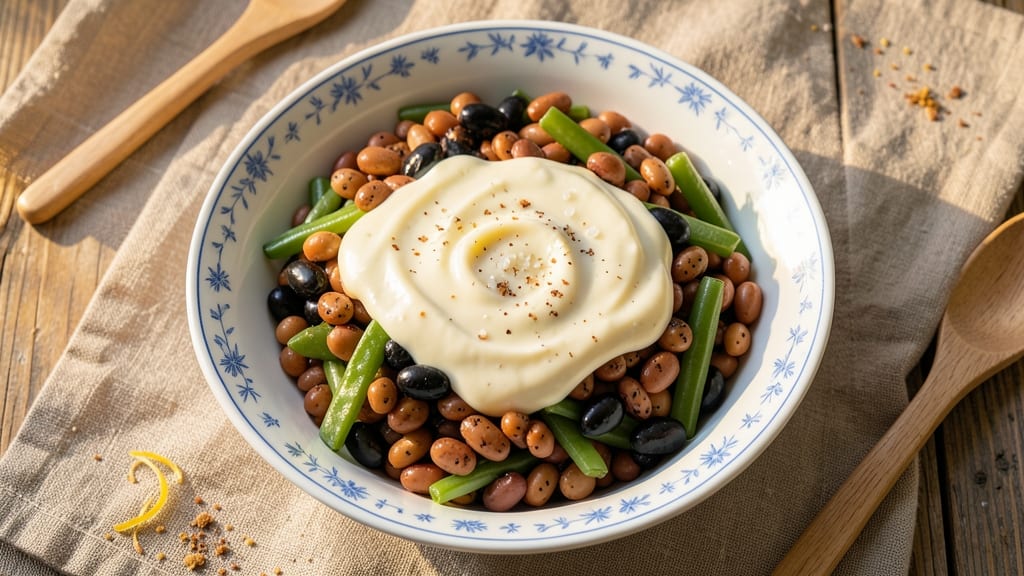 Betty Crocker's 3 Bean Salad Recipe: Crunchy Top and Creamy Bean Harmony