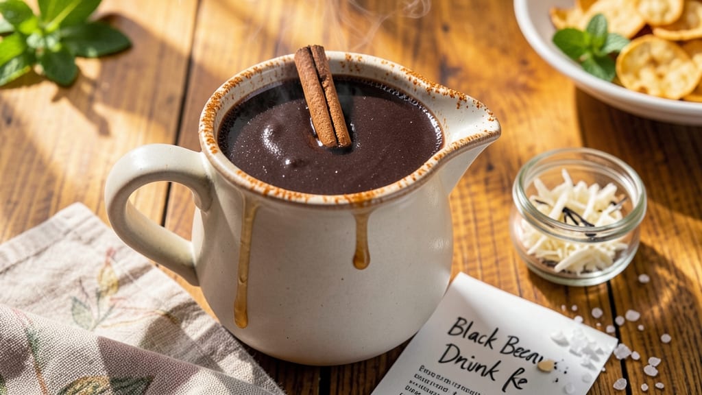 Black Bean Drink Recipe: Frothy Spiced Latte-Inspired Refreshment