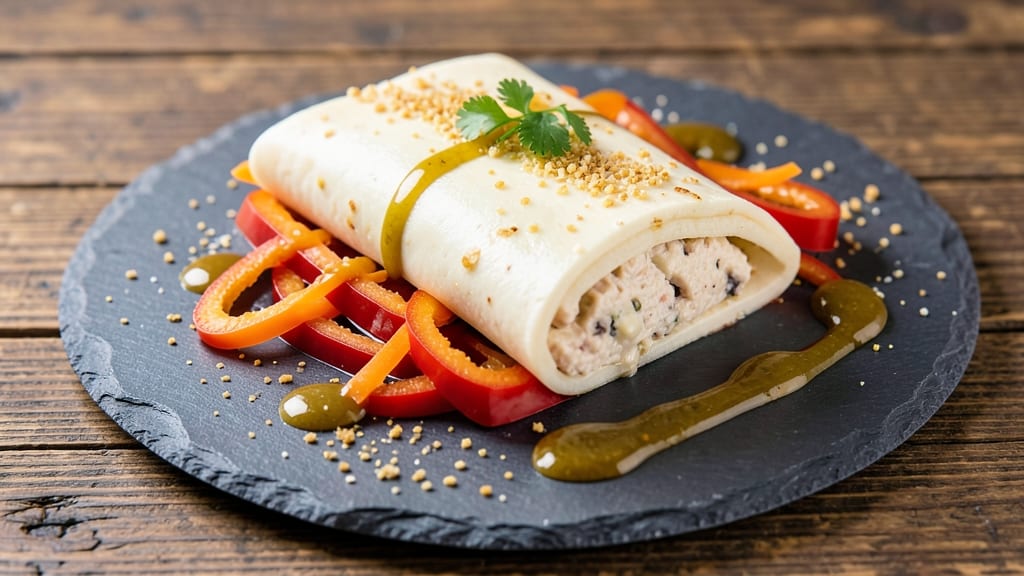 Bean Curd Wraps Recipe: Crispy Tortilla Crowns Over Silky Bean Cheese