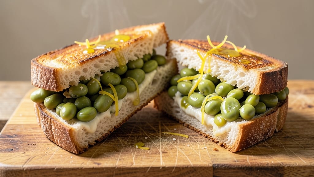 Broad Bean Sandwich Recipe: Crunchy Crust and Creamy Filling Fusion