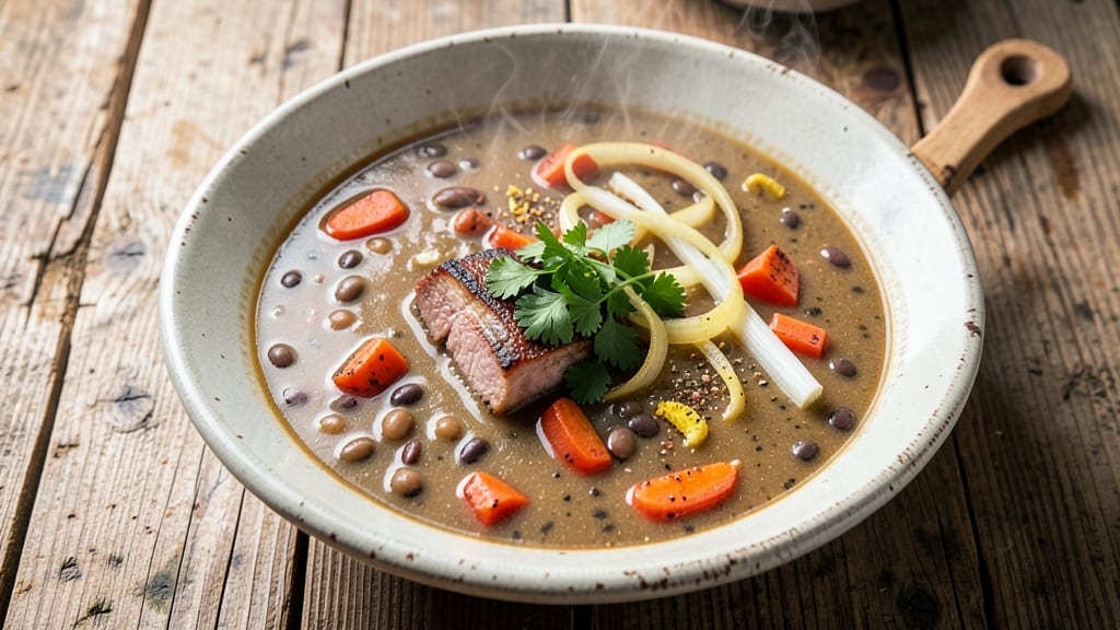 Alton Brown's Ham and Bean Soup Recipe: Smoky-Sweet Simmer With Crispy Bacon Bits