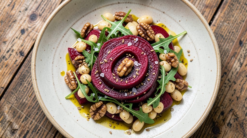 Beetroot and Bean Salad Recipe: Earthy Sweetness With Crunchy Walnut Topping