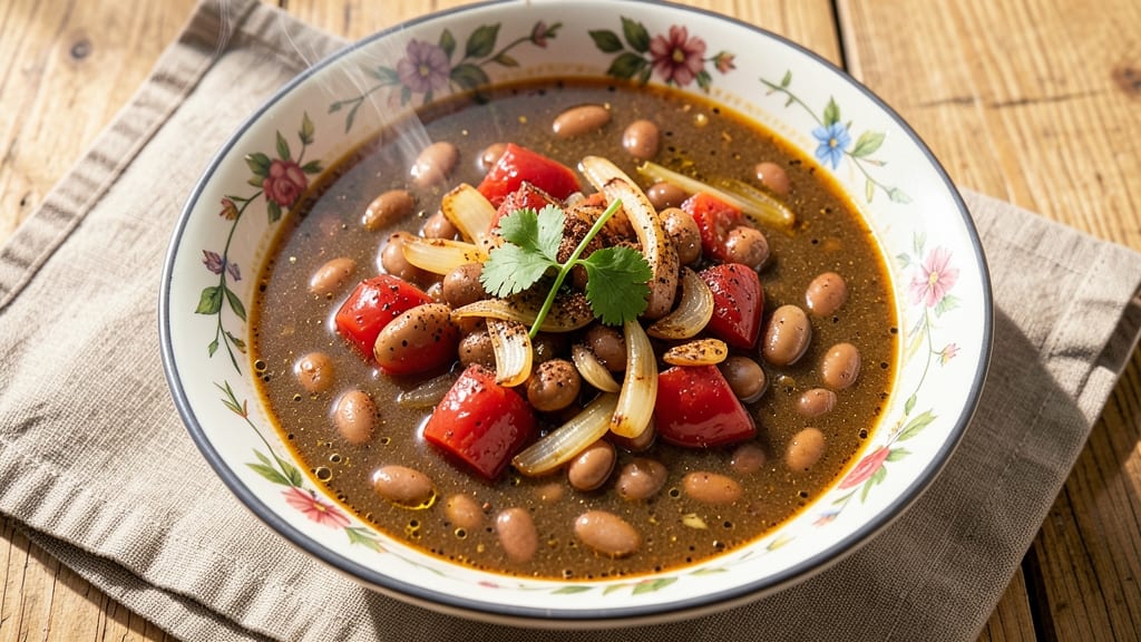 Bean Soup Recipe With Pinto Beans: Smoky Cumin and Tortilla-Crusted Heartiness