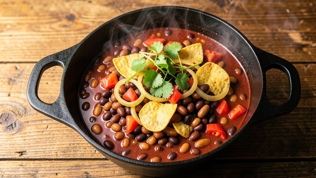Bean Pot Taco Soup Recipe: One-Pot Fiesta With Crispy Tortilla Topping