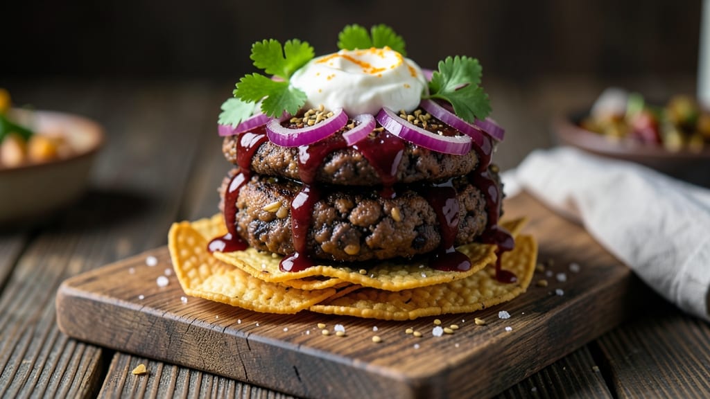 Black Bean Burgers Indian Recipe: Spiced Tortilla-Crusted Plant-Based Protein