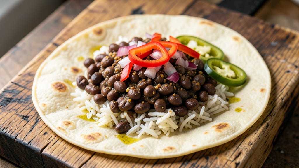 Black Bean Burrito Freezer Recipe: Crispy Tortilla Crowns After Reheating