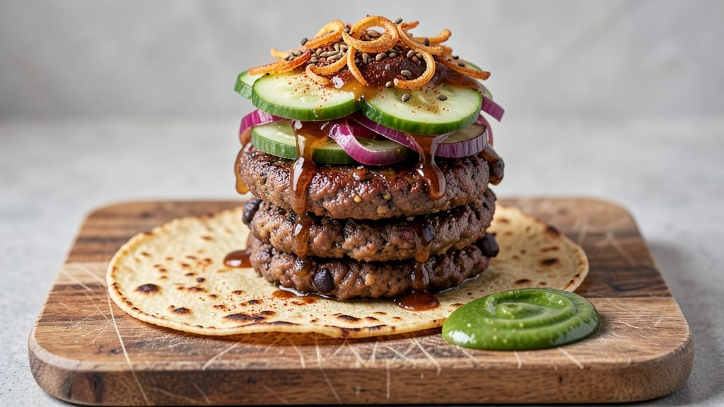 Black Bean Burger Recipe Indian Style: Spiced Tortilla-Crusted Heat With Cumin-Kissed Cheese Streaks