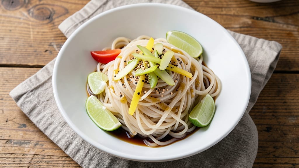 Bean Thread Noodles Recipe Vegetarian: Silky Rice Noodles With Lime-Ginger Zing