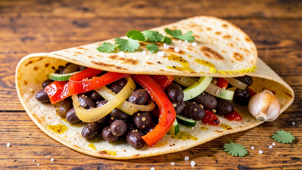 Bean and Vegetable Burritos Recipe: Crispy Tortilla Wraps with Hearty Fillings