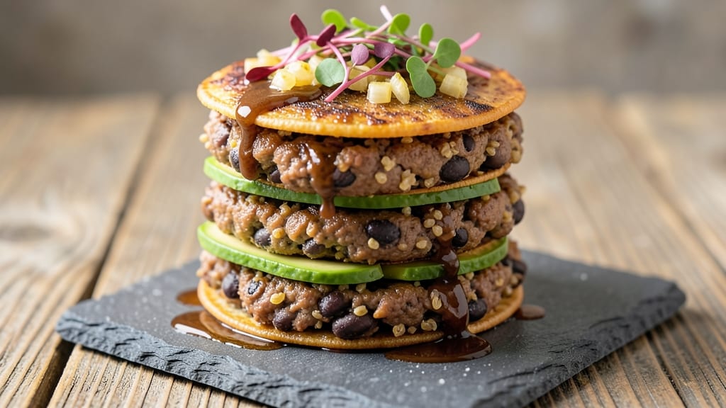 Black Bean Quinoa Veggie Burgers Recipe: Crispy Tortilla-Wrapped Plant Power
