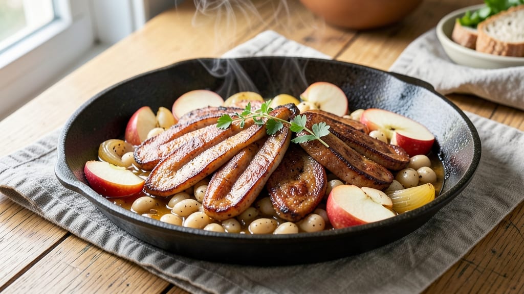 Apple Kielbasa and White Bean Skillet Recipe: Smoky-Sweet Crunch Over Hearty Beans