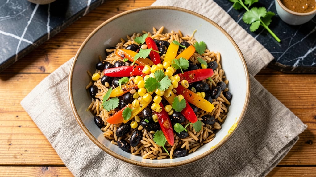 Brown Rice and Black Bean Salad Recipe: Hearty Protein-Packed Meal Prep