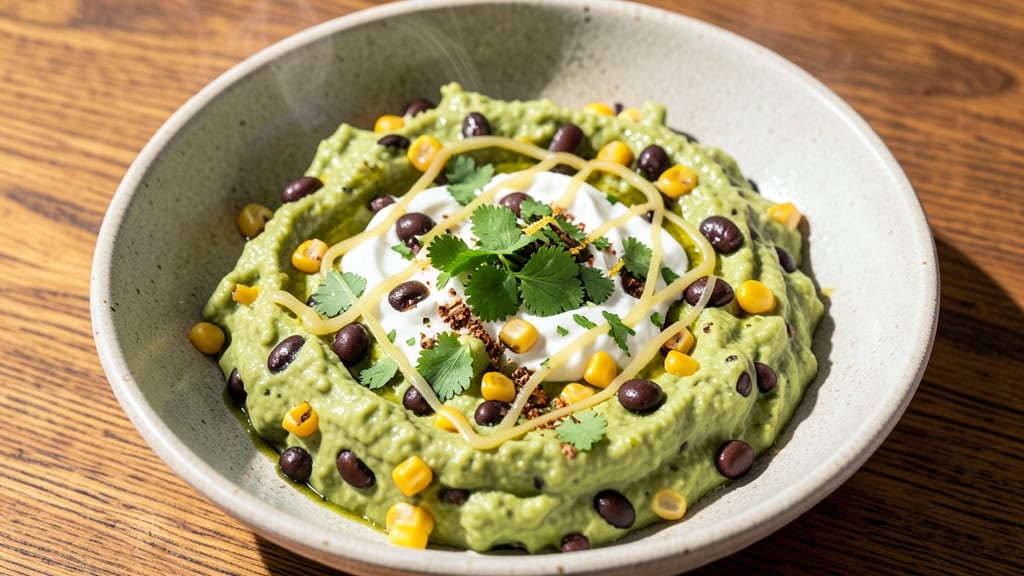 Black Bean, Corn, and Avocado Dip Recipe: Crunchy Tortilla Topping and Creamy Fusion