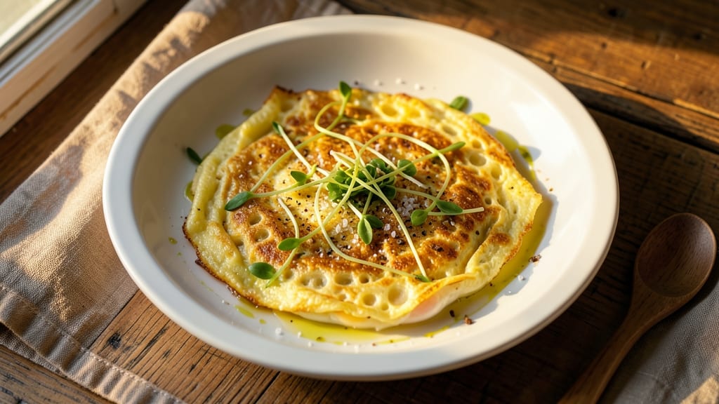 Bean Sprout Omelette Recipe: Crispy-Topped Protein-Packed Breakfast