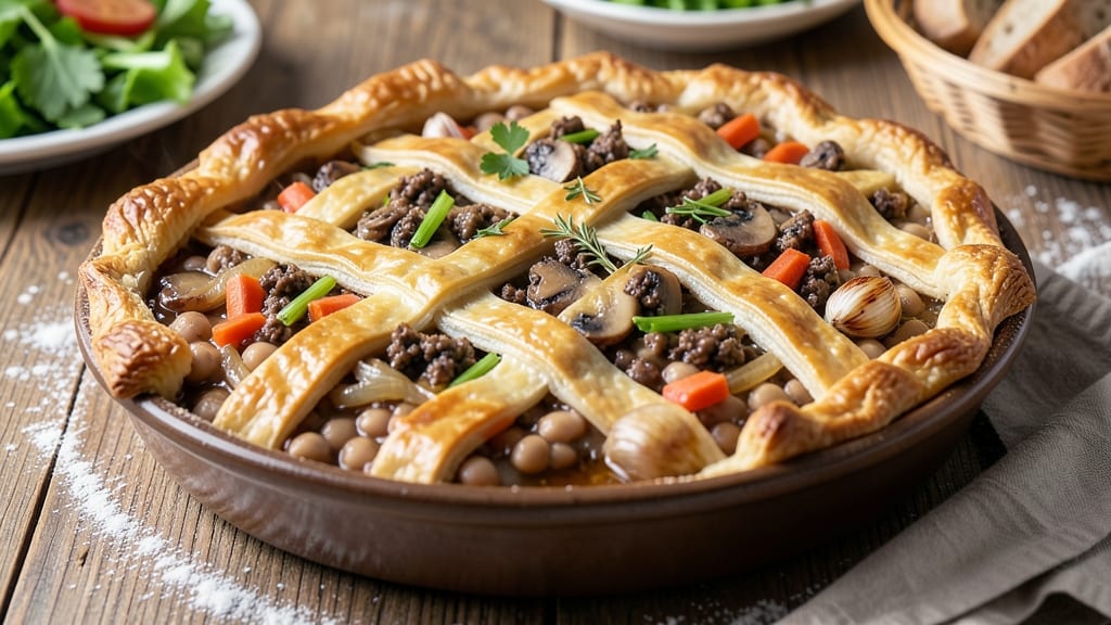 Bean Pot Pie Recipe: Flaky Pastry Cradling Hearty Bean Filling