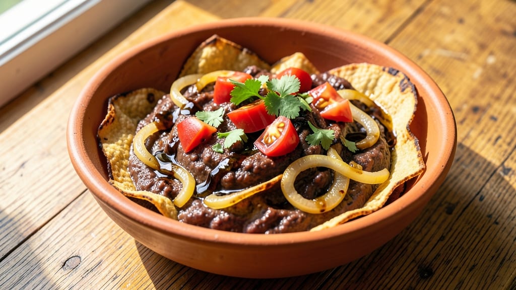 Black Bean Dish Recipe: Crispy Tortilla-Topped Protein Powerhouse